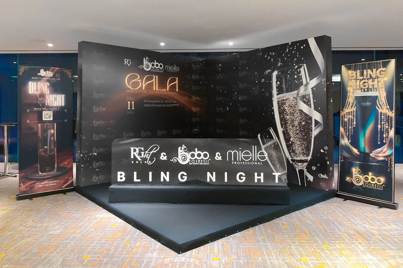 Booth Check-In Bobo Cosmetic – Điểm Nhấn Tỏa Sáng Tại Gala Bling Night